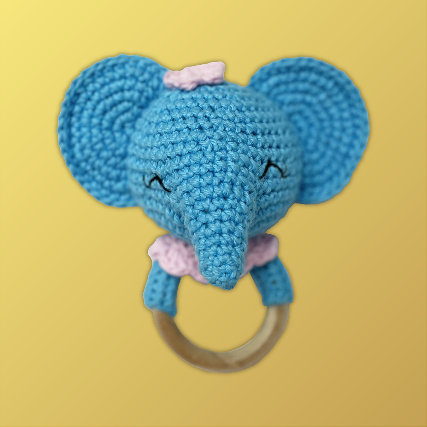 Elephant Crochet Rattle