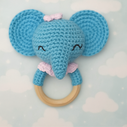 Elephant Crochet Rattle