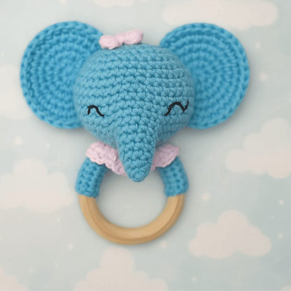 Elephant Crochet Rattle