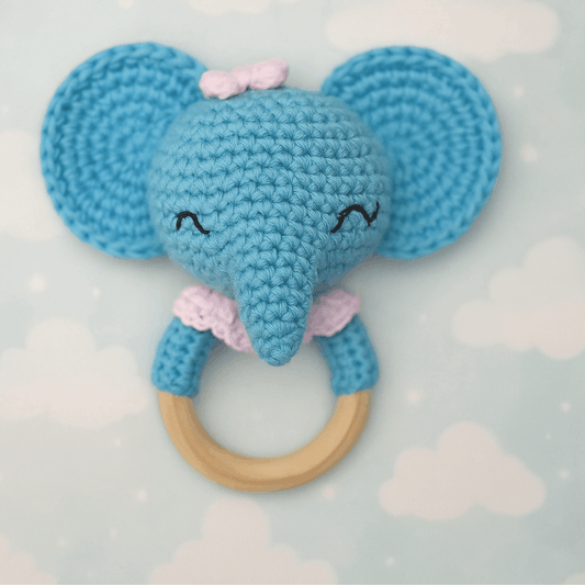 Elephant Crochet Rattle