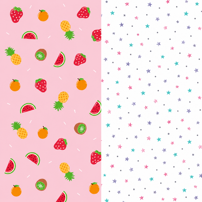Fruits & Star Print Premium Matty Combo