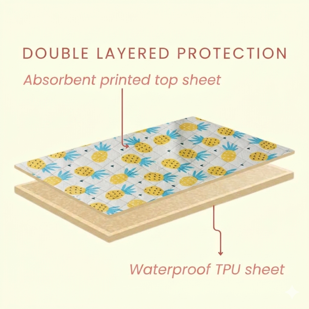 Pineapple Print Crib Sheet