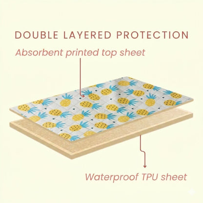 Pineapple Print Crib Sheet
