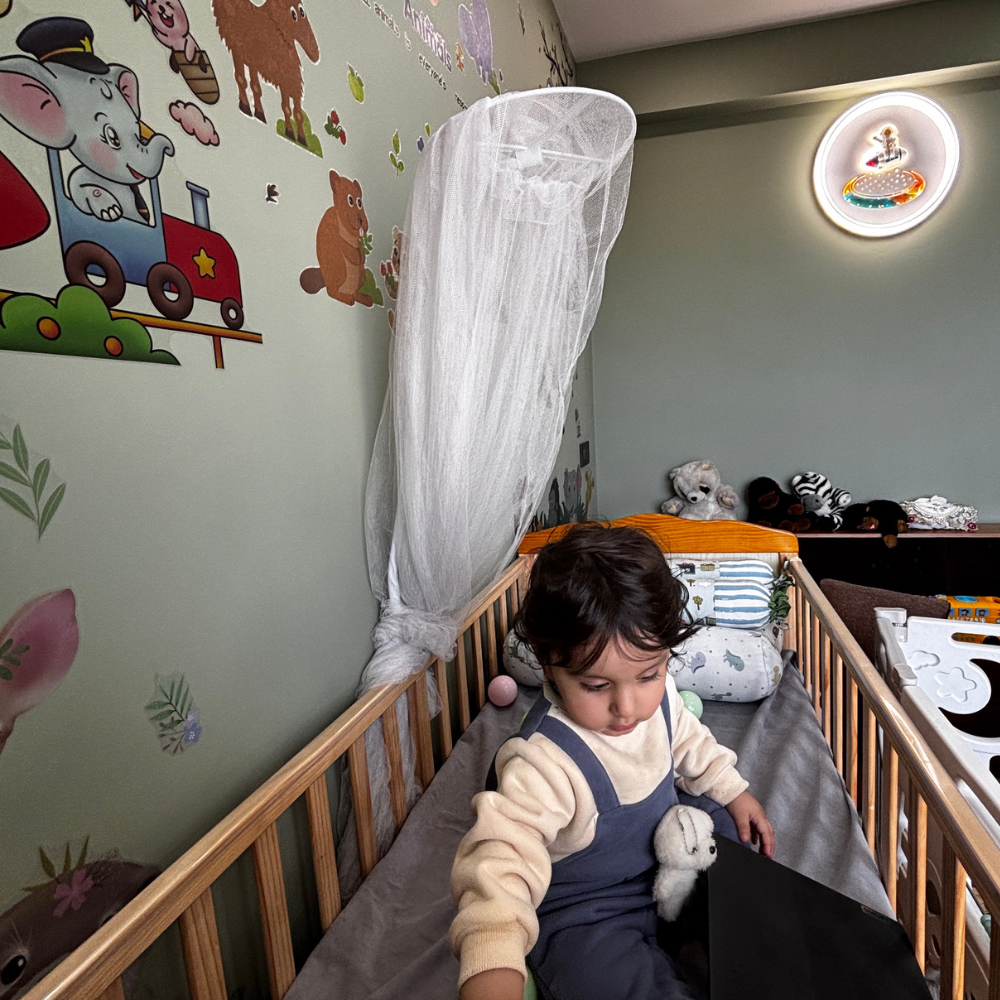 Waterproof Grey Crib Mattress Protector Sheet