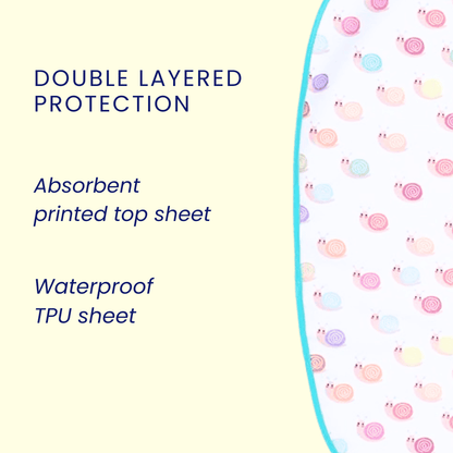 Polka Dots, Snail & Cat Print Burp Sheet  Medium (Pack of 3)
