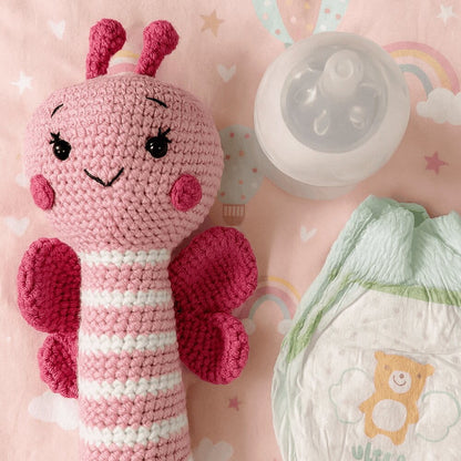 Handmade Butterfly Rattle