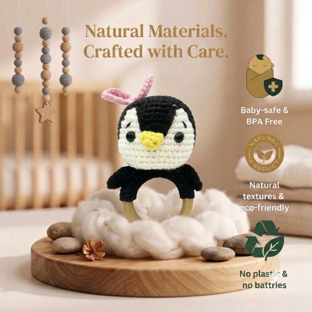Penguin Crochet Rattle