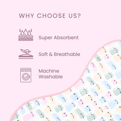 Happy Matty Cat Print Burp & Bib Sheet Medium