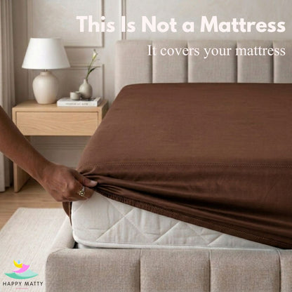 Waterproof Smooth Fit Mattress Protector (Brown)