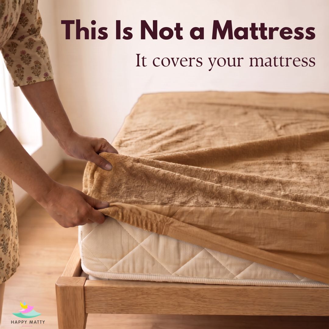 Happy Matty Camel Waterproof Mattress Protector with Soft Terry Cotton Fabric