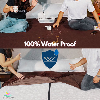 Waterproof Smooth Fit Mattress Protector (Brown)