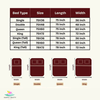 Maroon Waterproof Mattress Protector available in multiple mattress sizes
