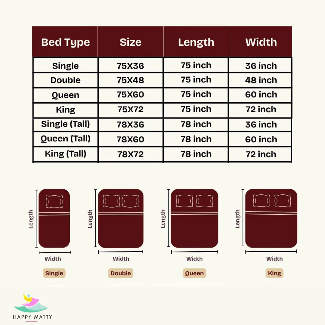 Waterproof Smooth Fit Mattress Protector (Maroon)