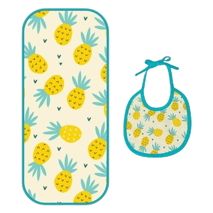Happy Matty Pineapple Print Burp & Bib Sheet Medium