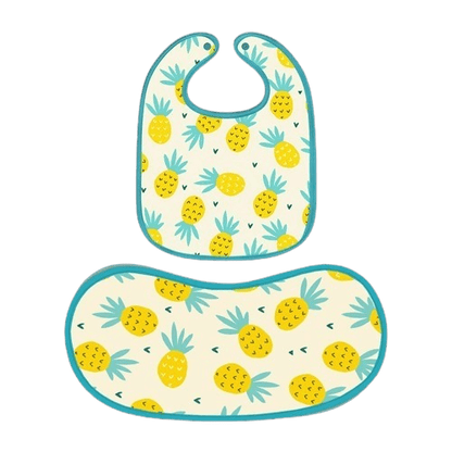 Happy Matty Pineapple Print Burp & Bib Sheet Medium