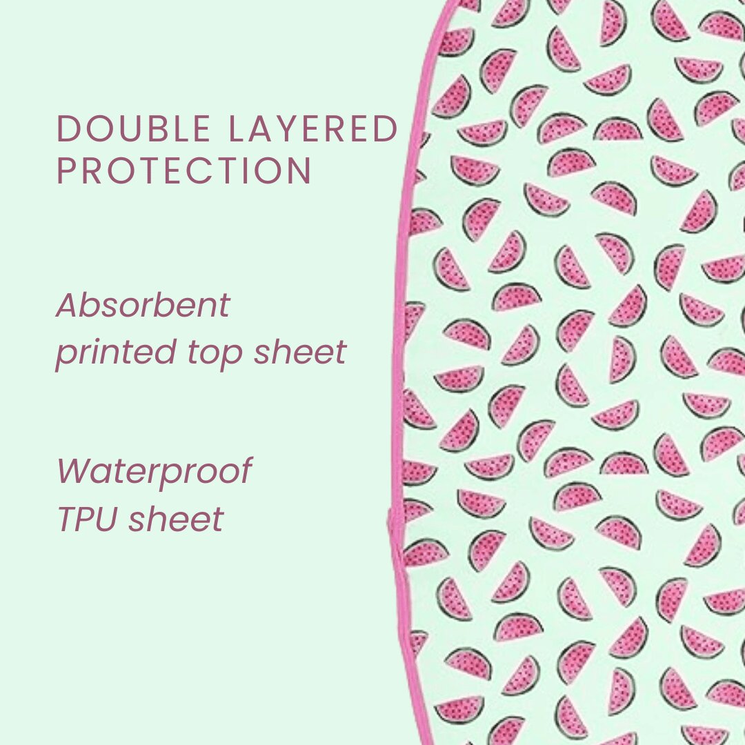 Happy Matty Watermelon Print Burp & Bib Sheet Large