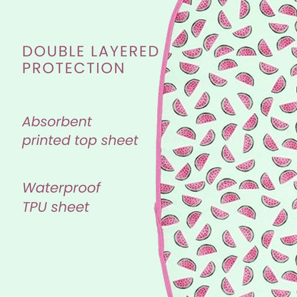 Happy Matty Watermelon Print Burp & Bib Sheet Large