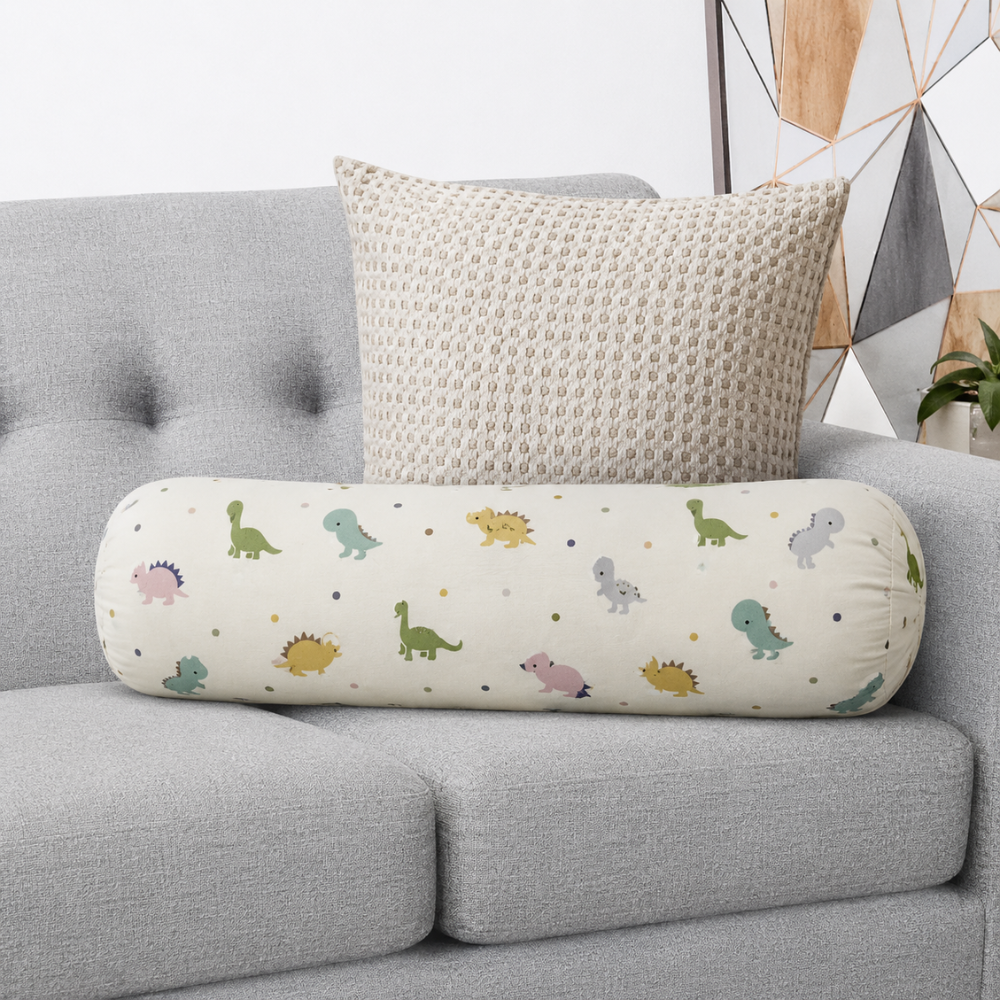 Dinosaur Print Cuddle Bolster Pillow