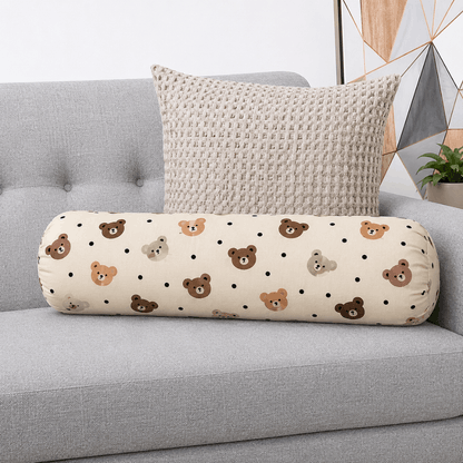 Bear Print Cuddle Bloster Pillow