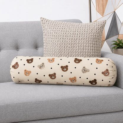 Bear Print Cuddle Bloster Pillow