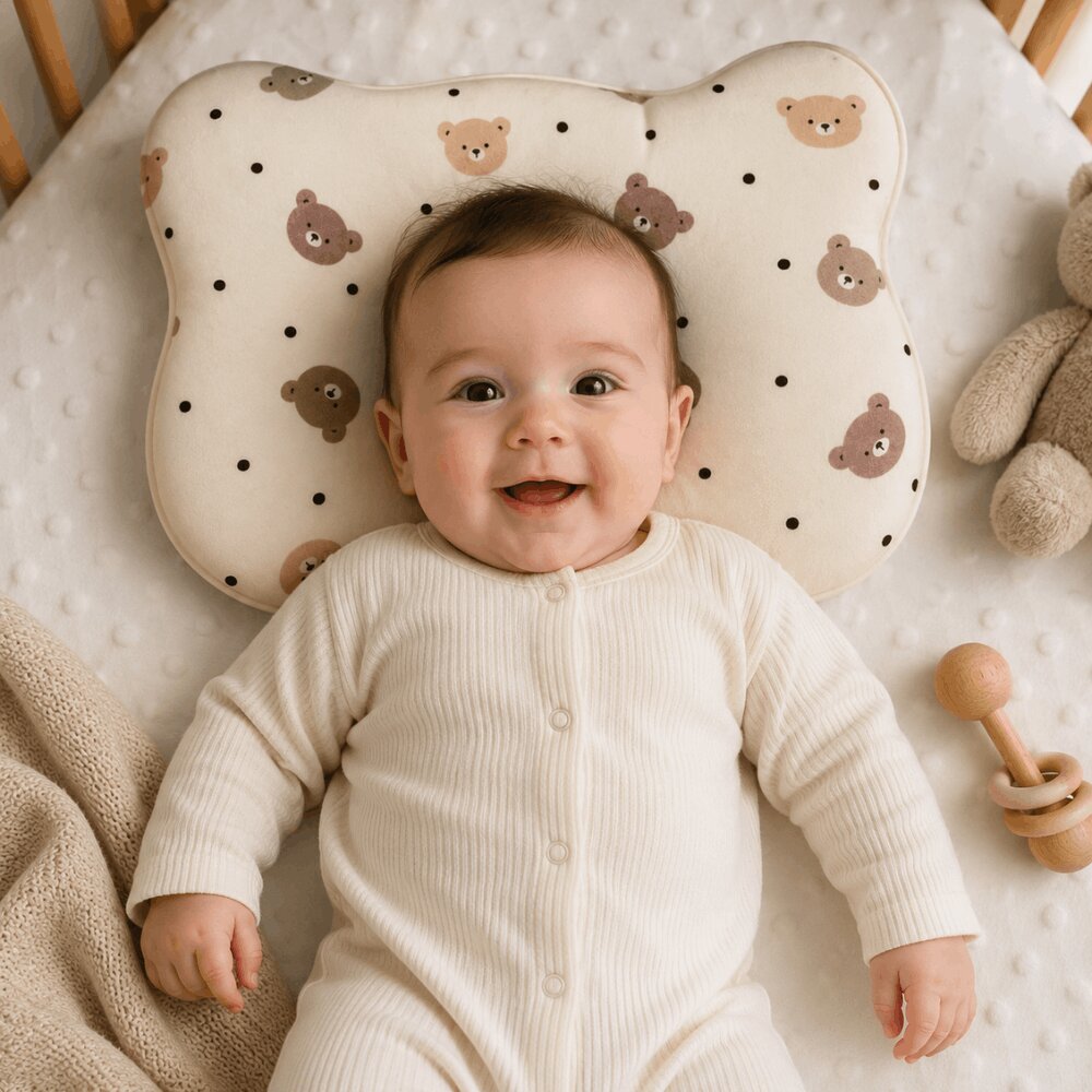 Bear Print Cloud Head Pillow