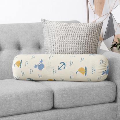 Nautical Print Cuddle Bolster Pillow