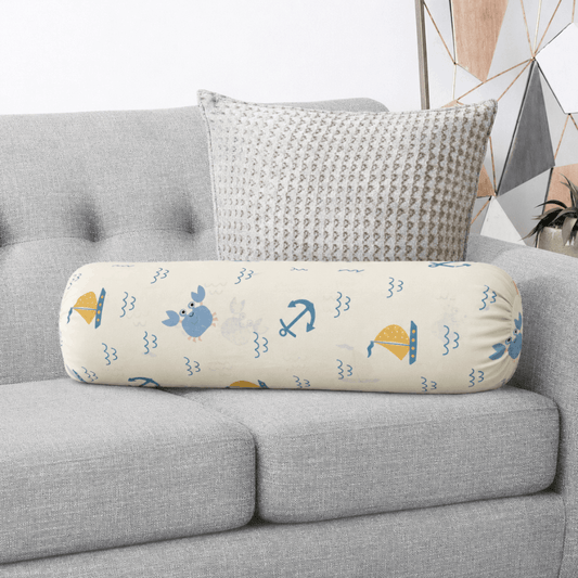 Nautical Print Cuddle Bolster Pillow
