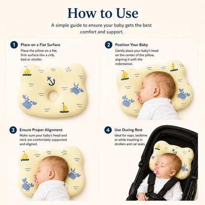 Nautical Print Cloud Head Pillow