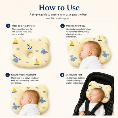 Nautical Print Cloud Head Pillow