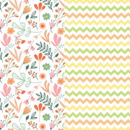 Leaves & Zig-Zag Print Premium Matty Combo