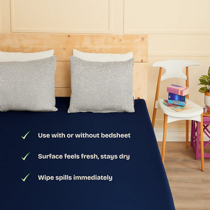 Lycra Blue Mattress Protector