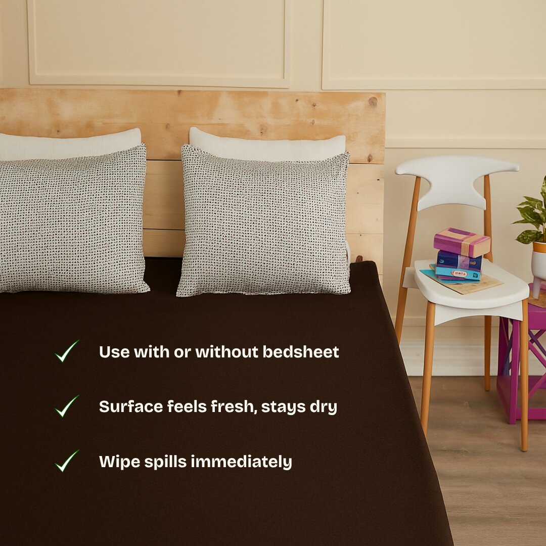 Lycra Brown Mattress Protector