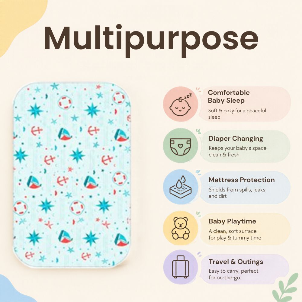 Nautical Print Crib Sheet