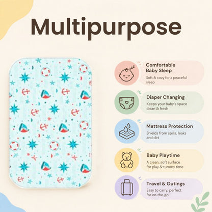 Nautical Print Crib Sheet