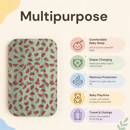 Watermelon Print Crib Sheet