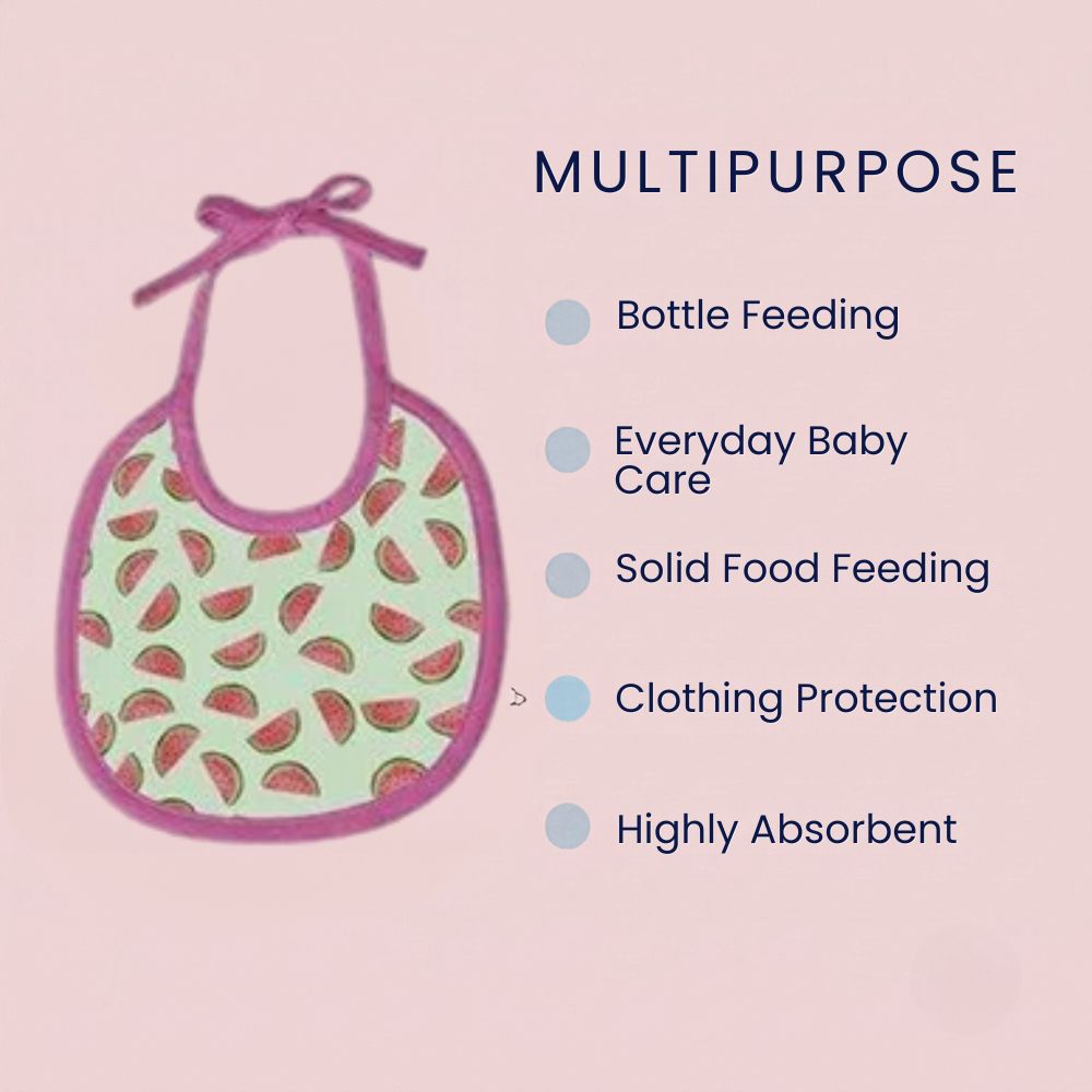 Happy Matty Watermelon Print Bib & Burp Sheet Medium
