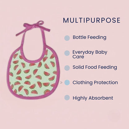 Happy Matty Watermelon Print Bib & Burp Sheet Medium