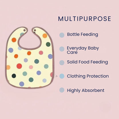 Happy Matty Polka Dot Bib & Burp Sheet Large
