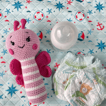 Handmade Butterfly Rattle