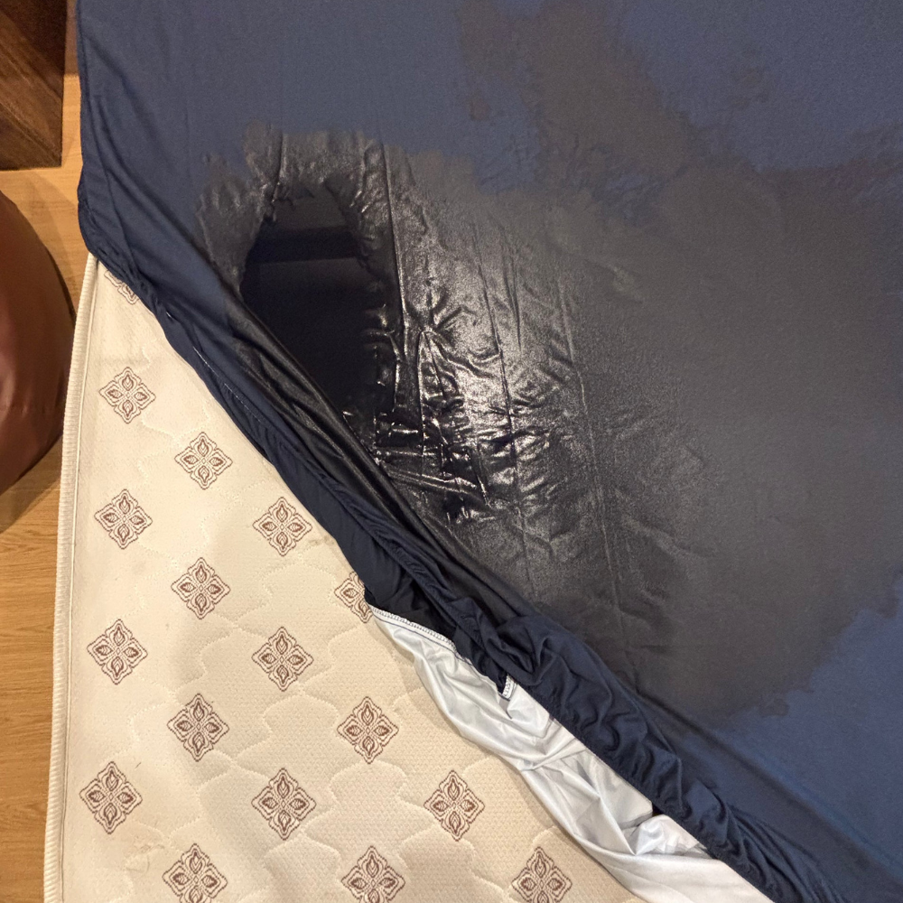 Lycra Blue Mattress Protector