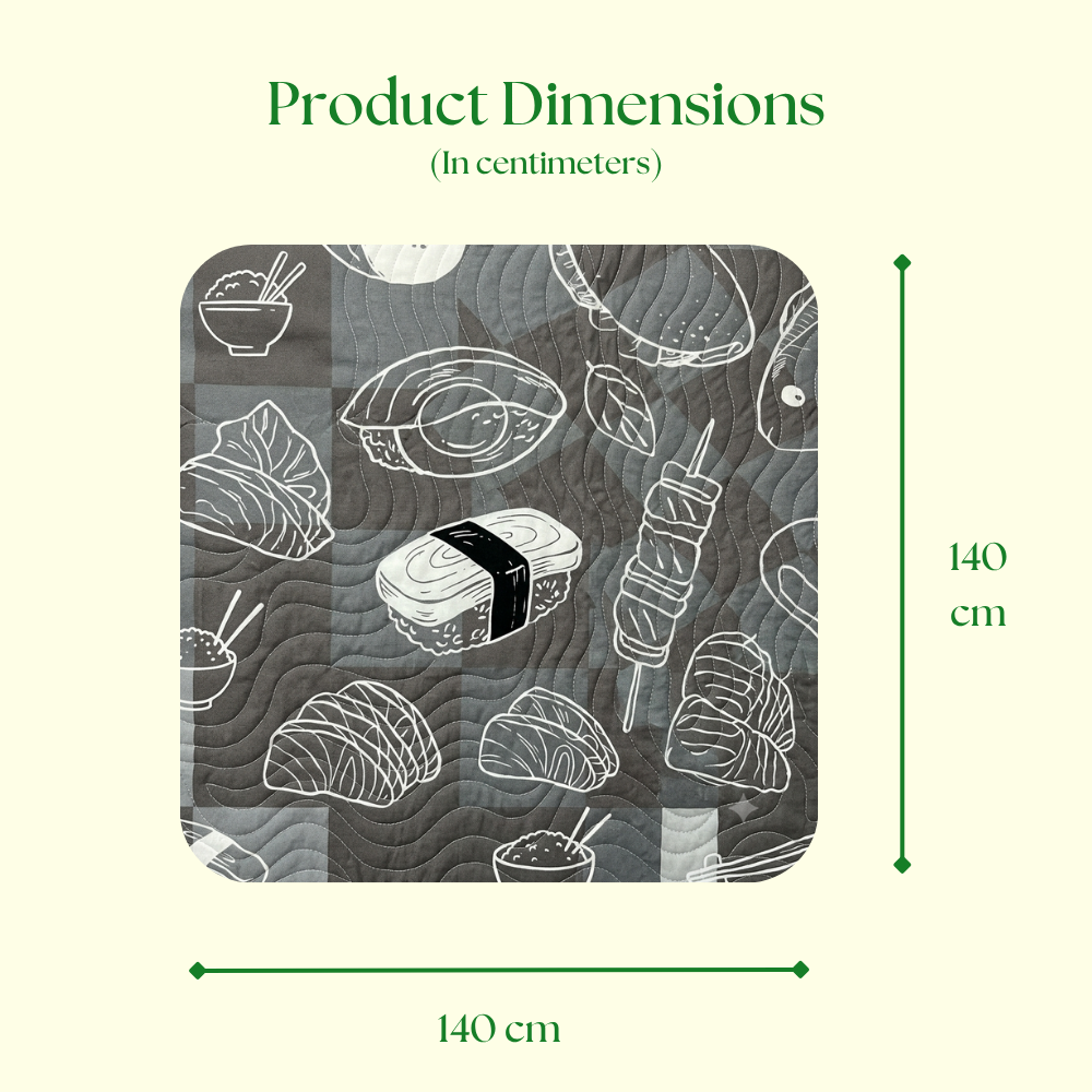 Baby Fish Print Picnic Mat