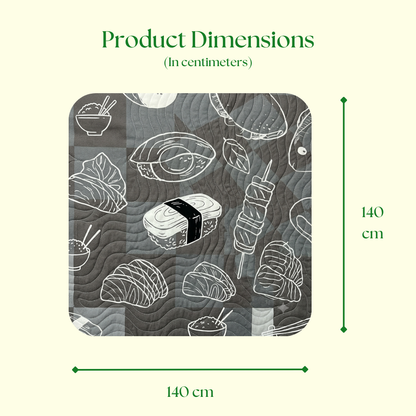 Baby Fish Print Picnic Mat
