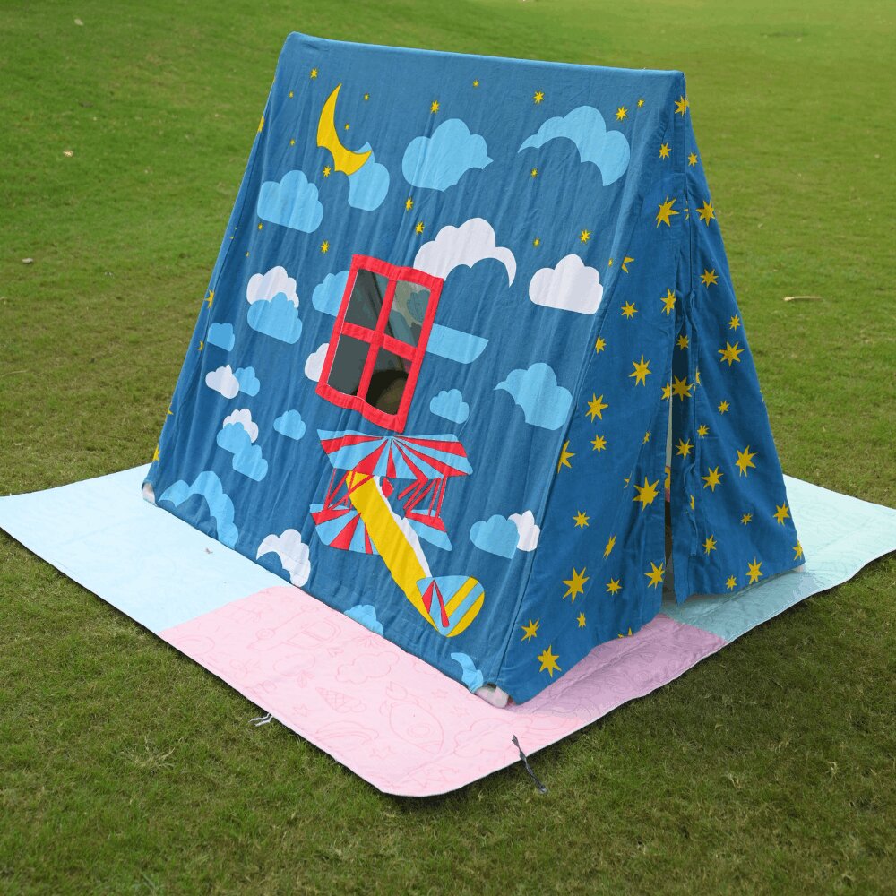 Happy Matty Midnight Play Tent for Kids with Star Print