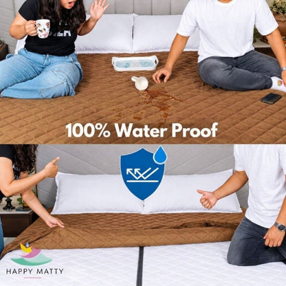 Waterproof Quilted Mattress Protector (Camel)