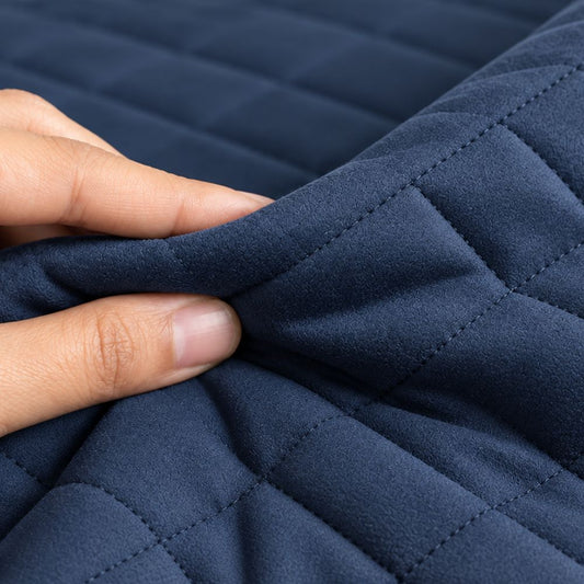 Waterproof Quilted Mattress Protector (Navy Blue)