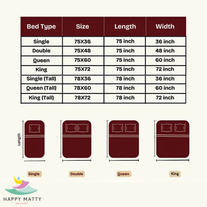 Waterproof Quilted Mattress Protector (Maroon)