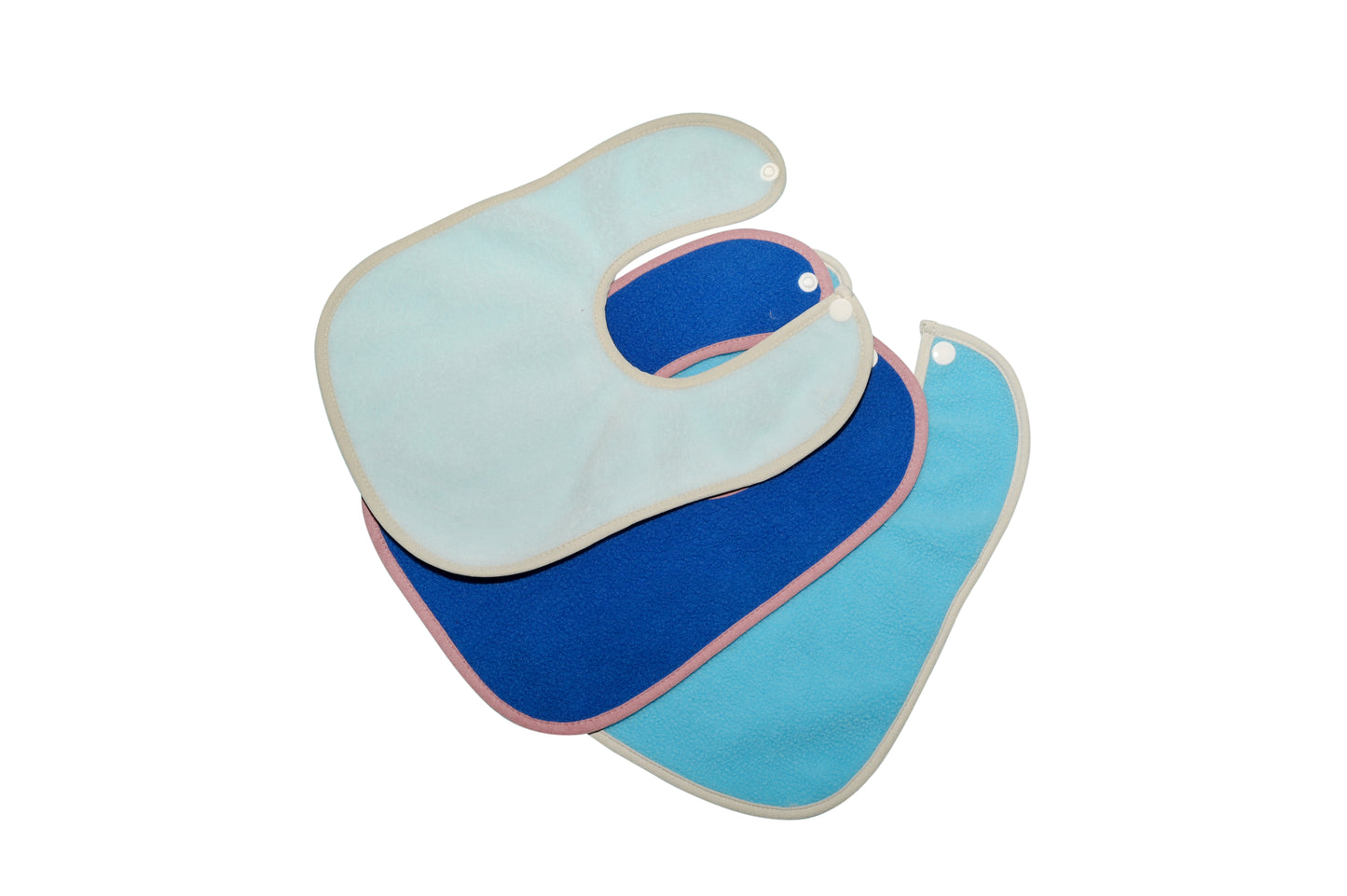 Dark Blue + Red + Royal Blue - Absorbent Bibs (Pack of 3)