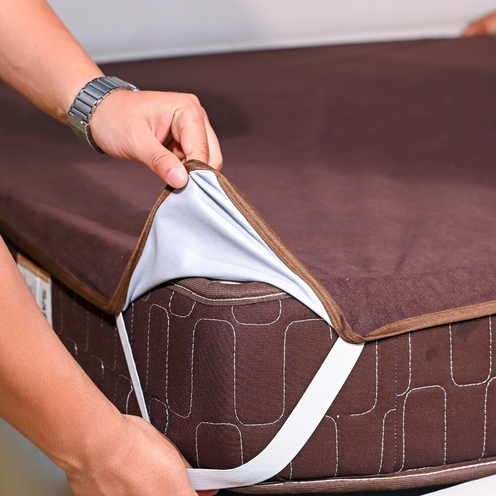 Terry Elastic  Brown Mattress Protector
