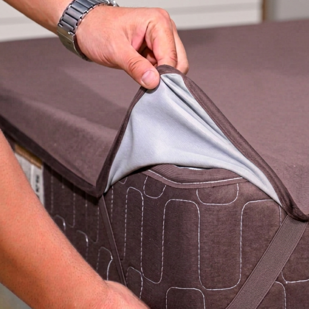 Terry Elastic  Brown Mattress Protector