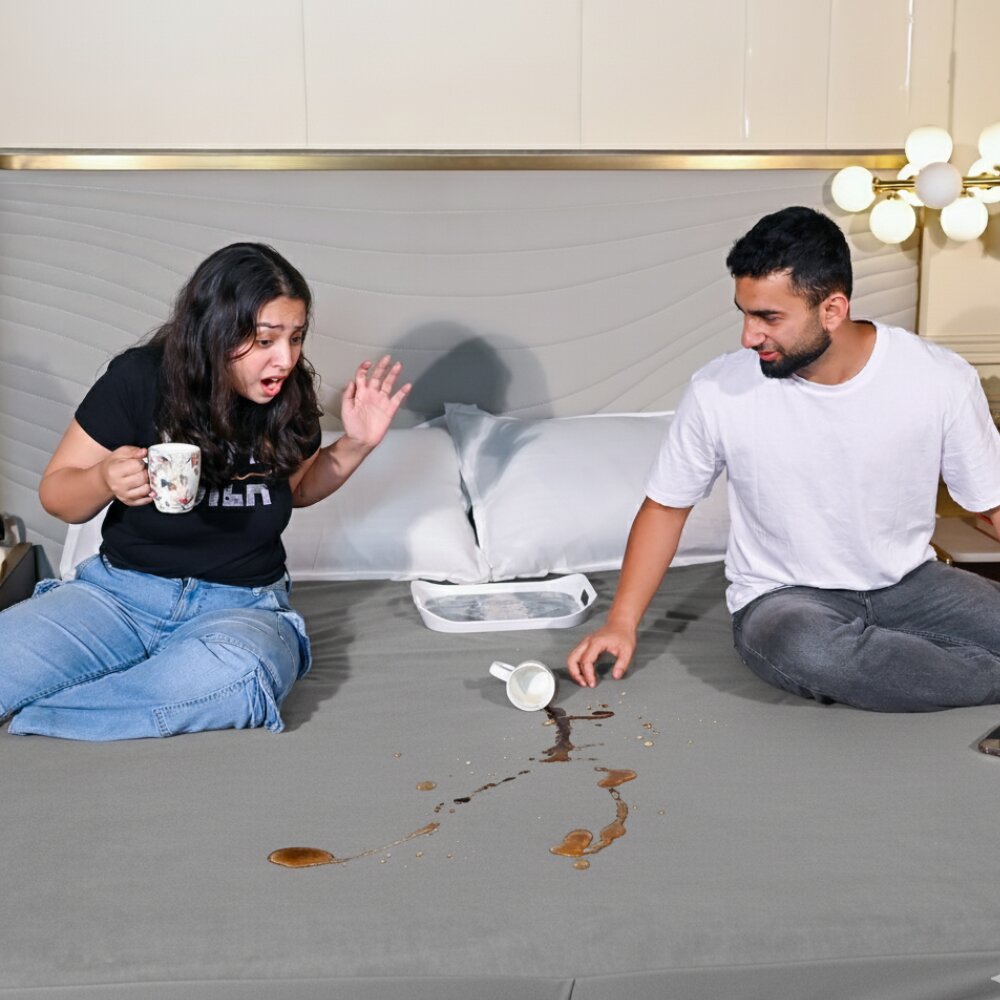 Terry Grey Mattress Protector